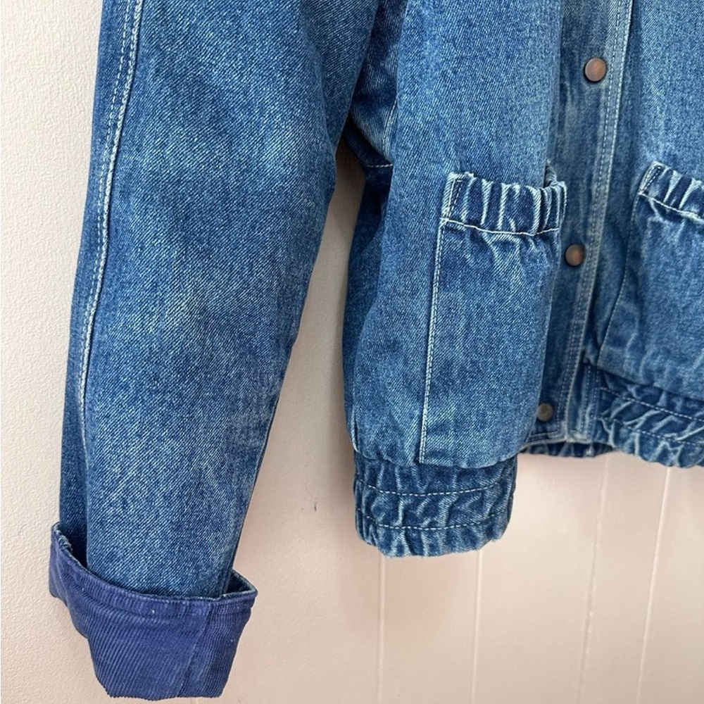 sergio valente • vintage denim jacket quilted jean barn coat 80s 90s y2k - Picture 9 of 11